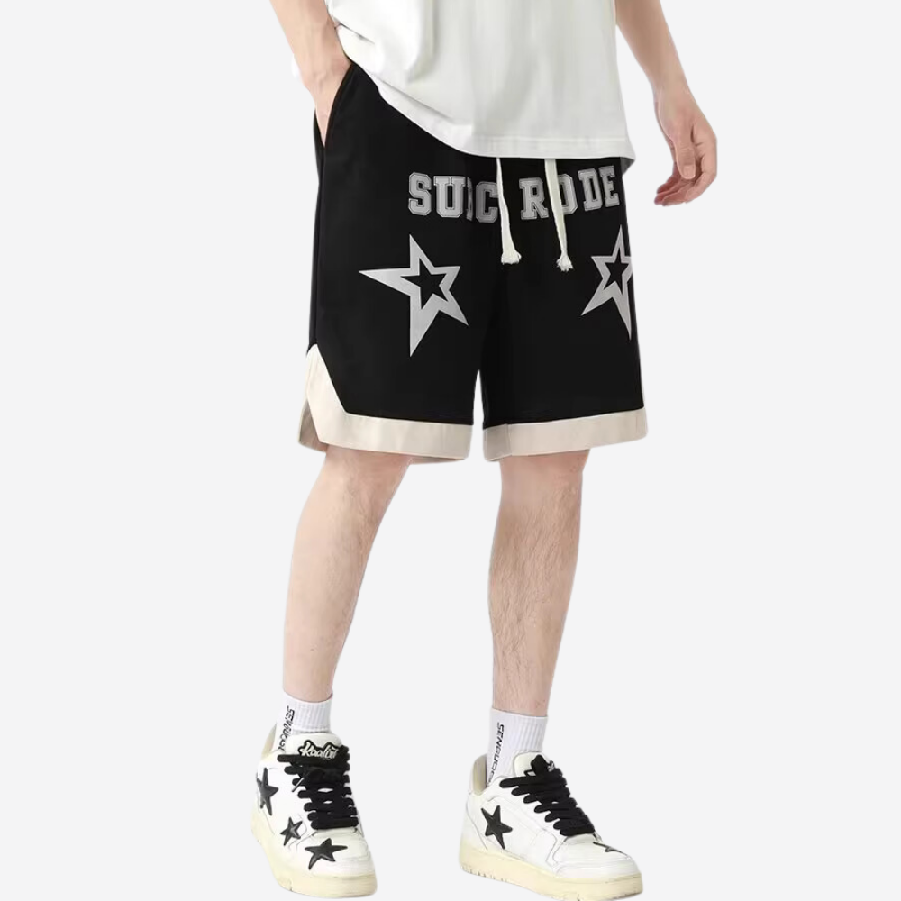 Casual Suede Print Shorts