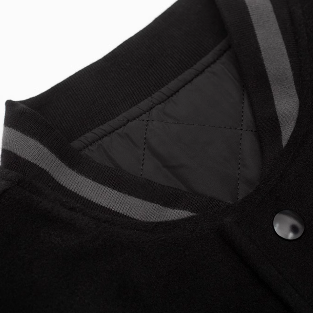 Black Wool Embroidered Jacket