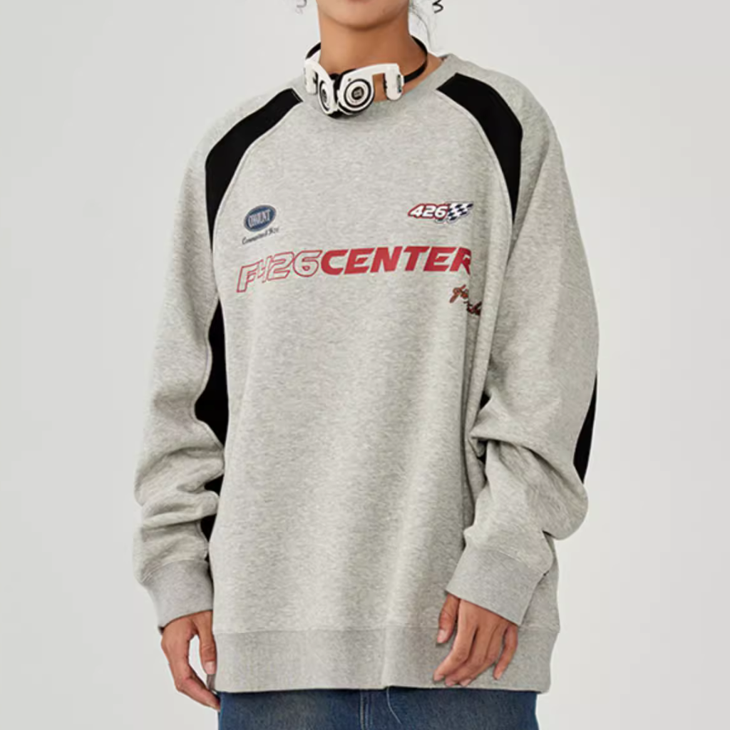 American Cotton Letter Raglan Sweatshirt