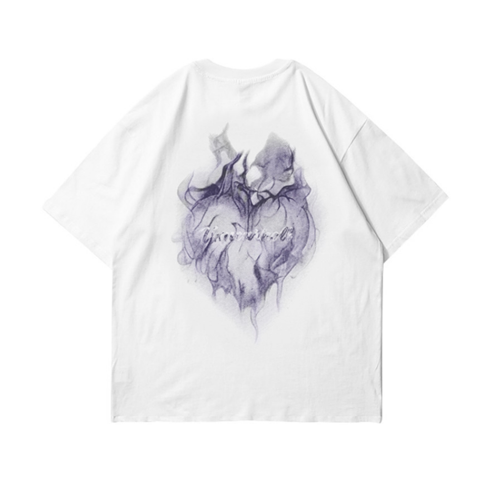 Urban Street Flame Love Graphic T-Shirt