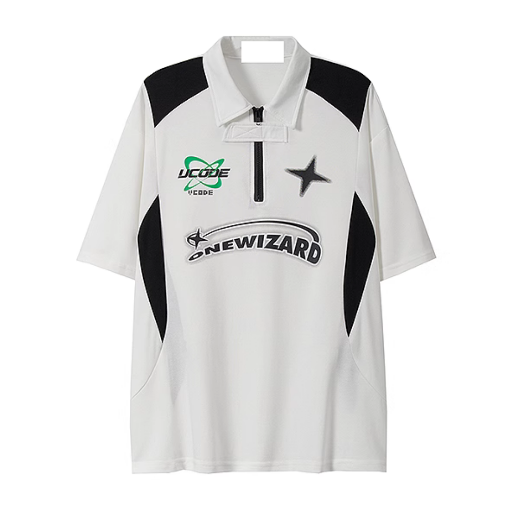 Vintage Half Zip Polo T-shirt