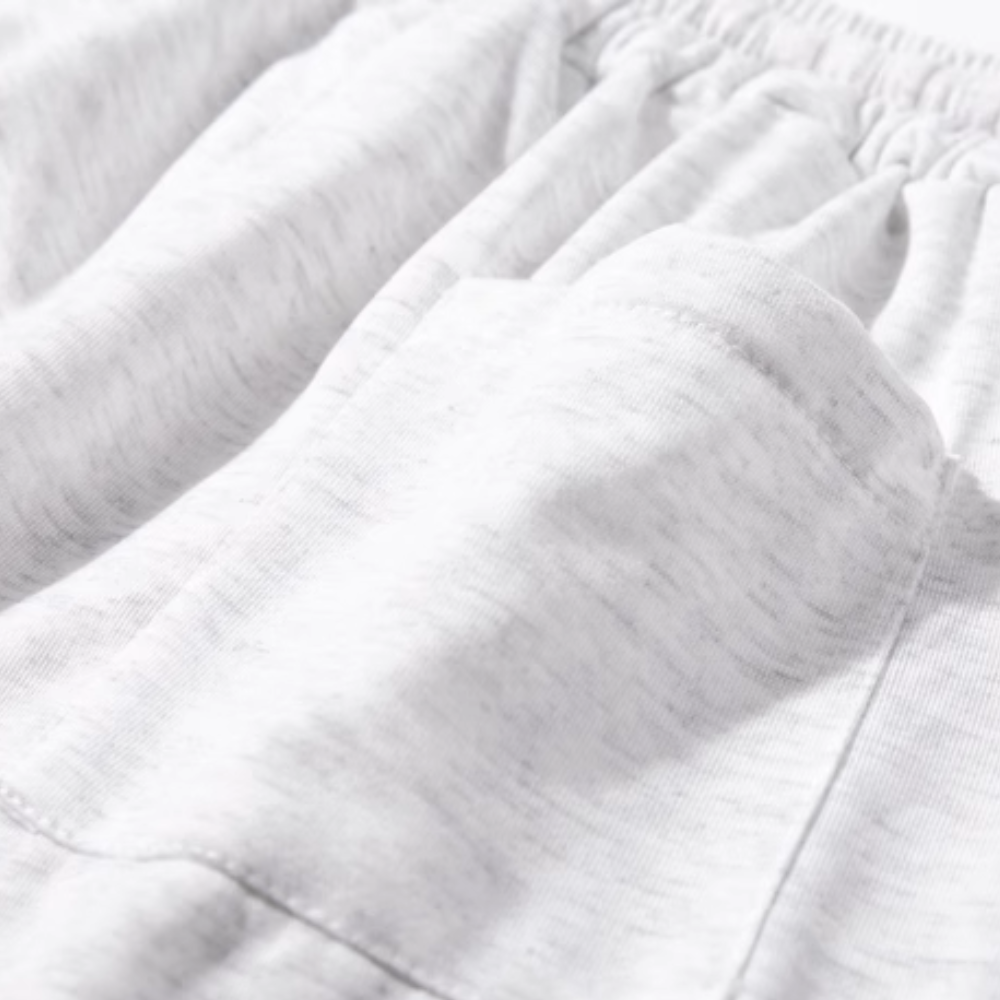 Classic Solid Drawstring Cotton Shorts