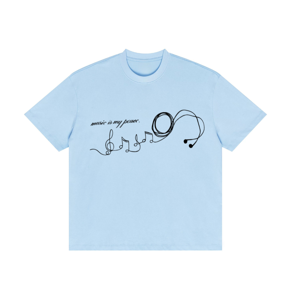 Unseen Echoes Where Sound Meets Stillness – “Music Is My Peace” Tee