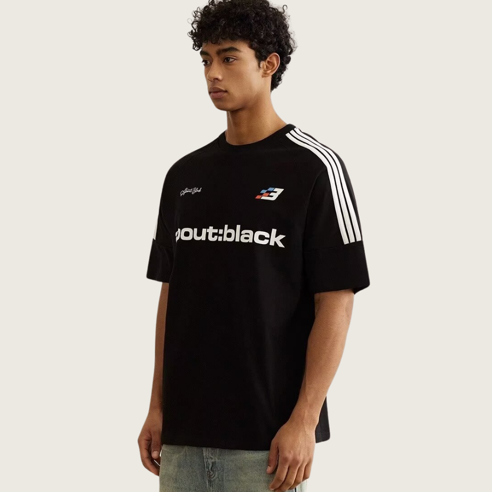 Hip hop Crew Neck About Black T-shirt
