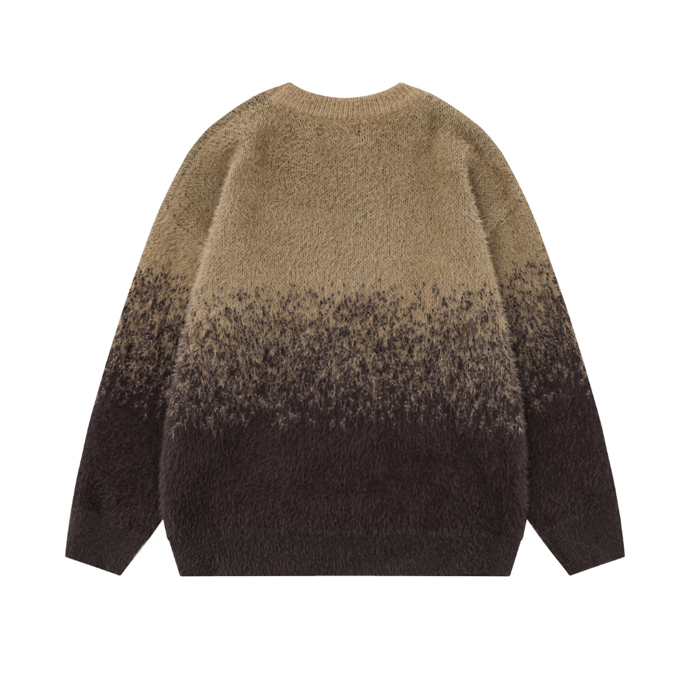 High Street Gradient Letter Jacquard  Sweater