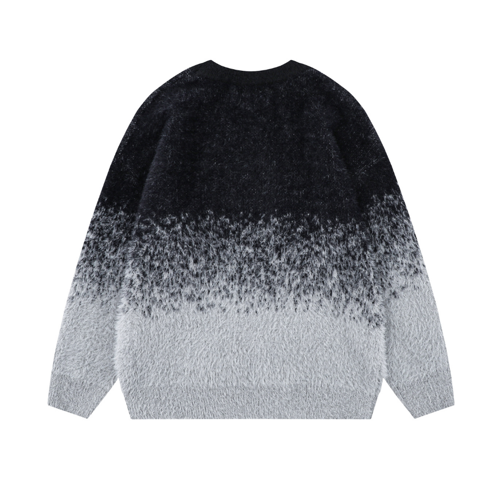High Street Gradient Letter Jacquard  Sweater
