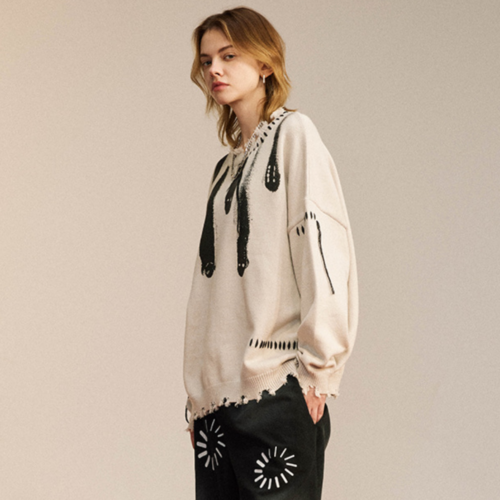 Meteor Fall Print Sweater