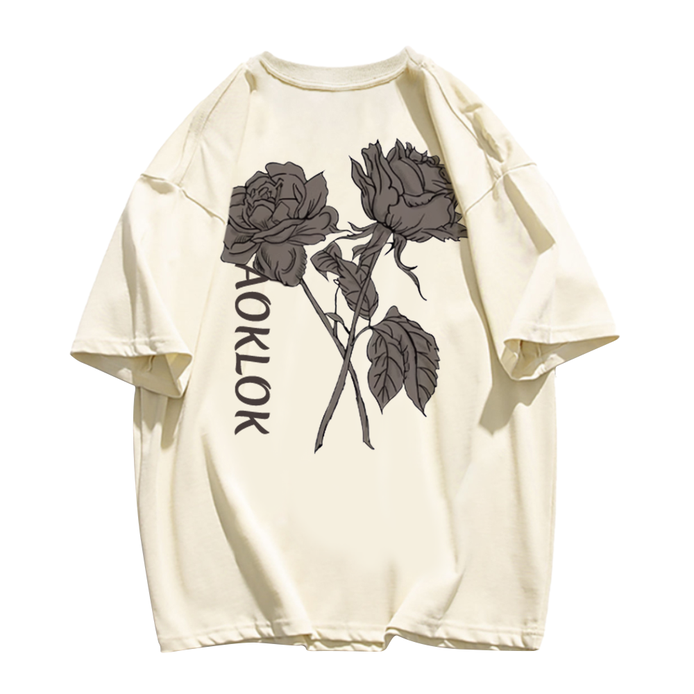 Simple Flower Letters T-Shirt