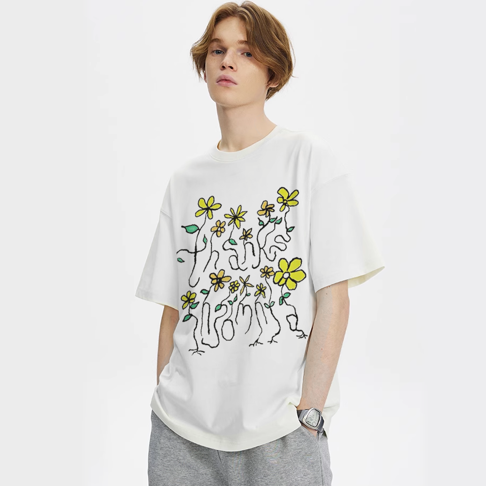 Graffiti Yellow Flowers T-Shirt