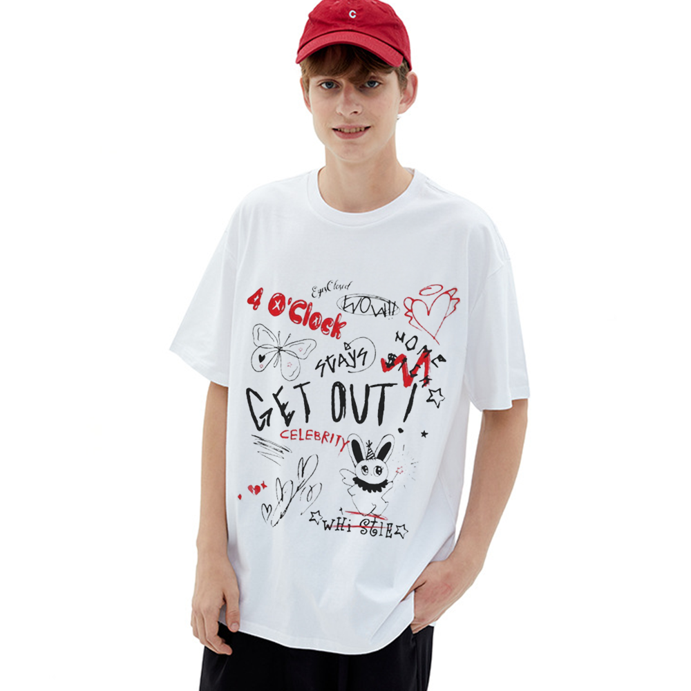 American Street Graffiti Cotton T-shirt