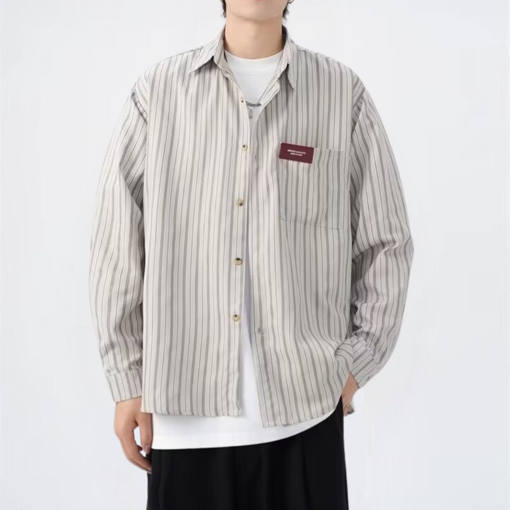 Japanese Retro Striped Shirt