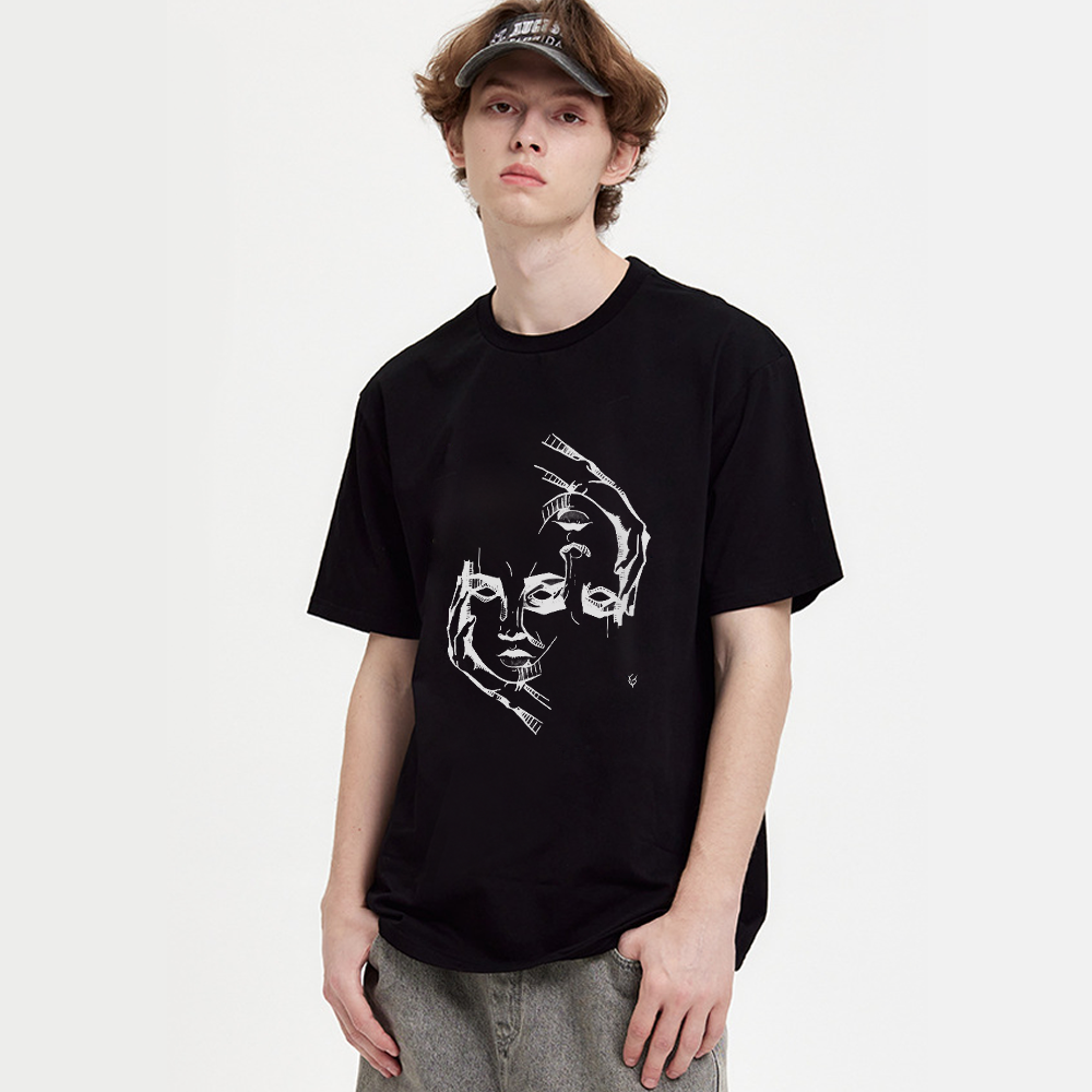 Reversible Face Print T-shirt