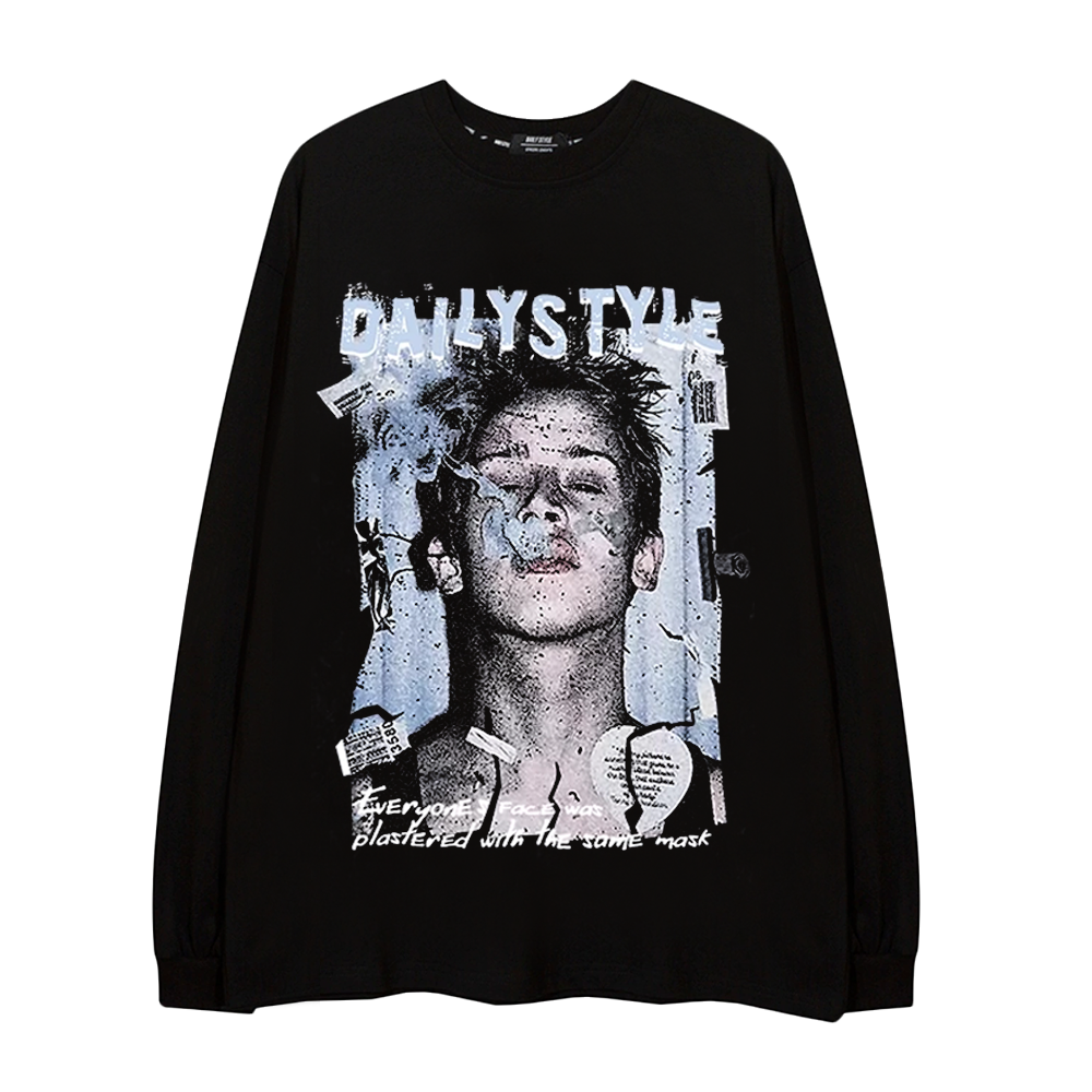 Boy Blowing Smoke Long-Sleeve Shirt