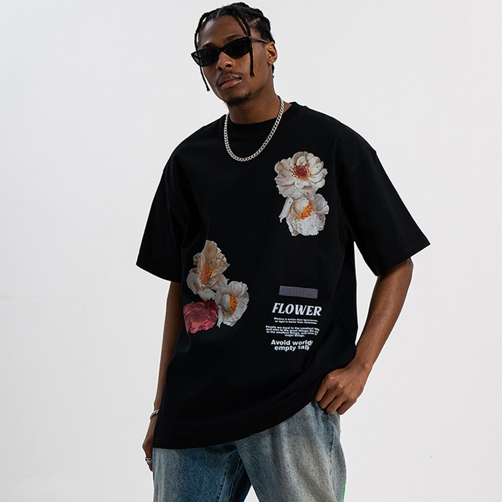 Realistic Flower Letters T-Shirt