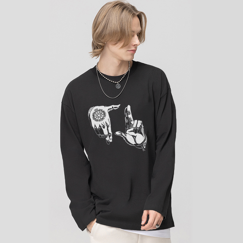 Hip Hop Gesture Long Sleeve Shirt