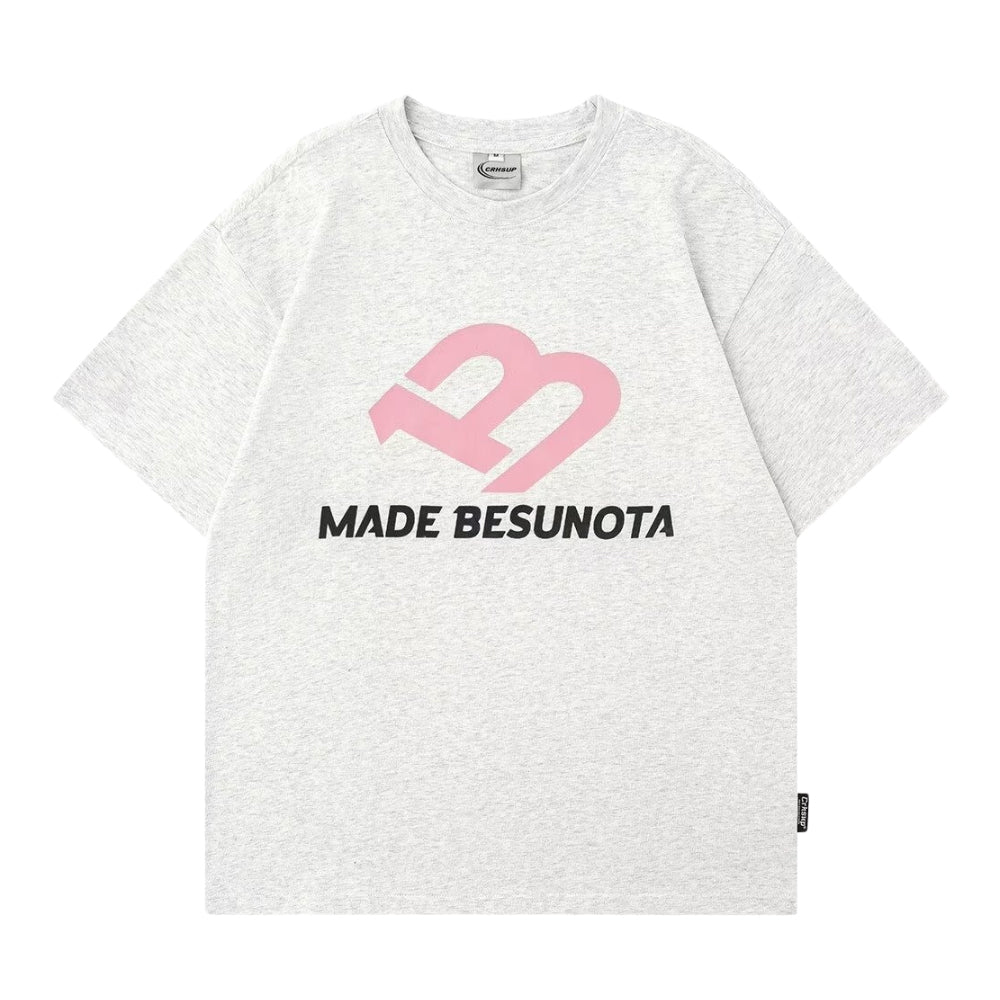 American Couple Letter Print T-Shirt