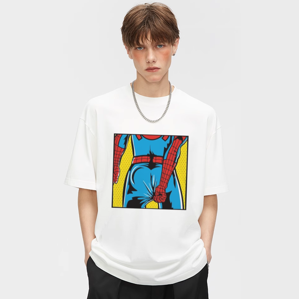 Spiderman Funny Back View T-Shirt