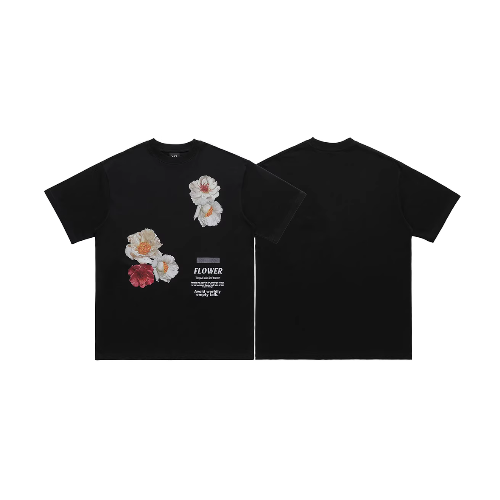 Realistic Flower Letters T-Shirt