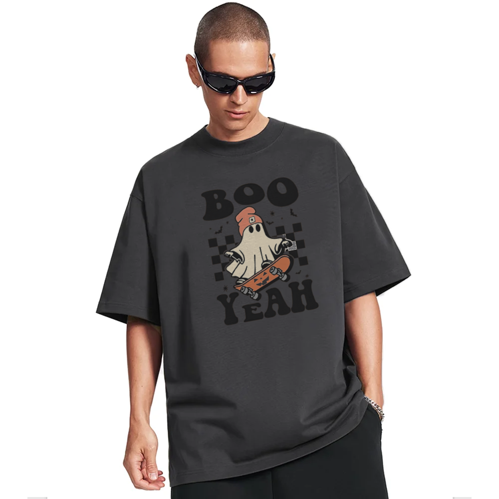 AG Halloween Skateboard Cute Ghost T-Shirt