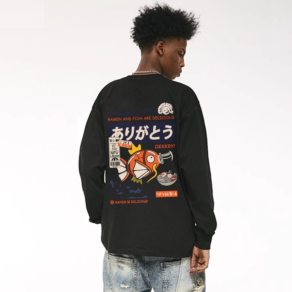 Cute Cartoon Fish Long Sleeve Shirt