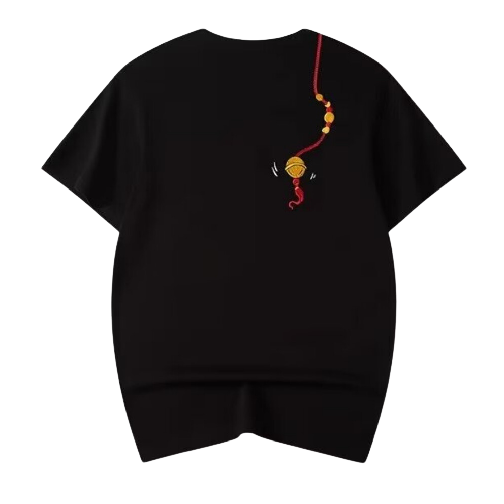 Japanese Lion Embroidered T-shirt