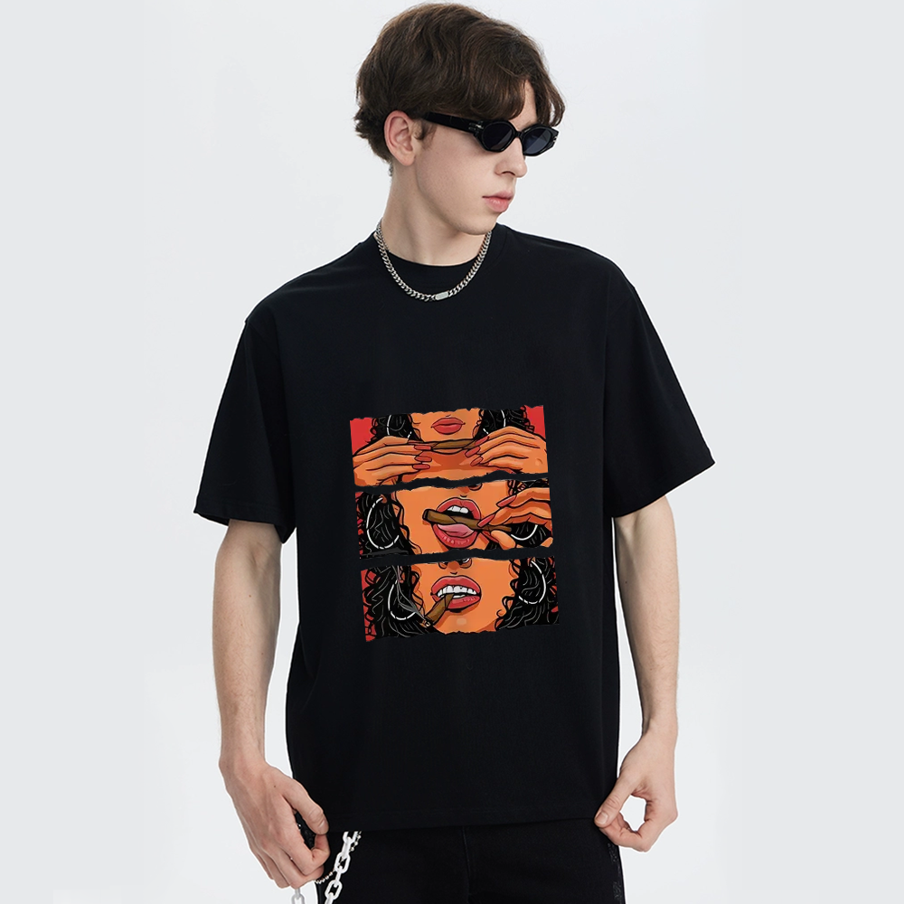 Woman Smoking Frame Animation T-Shirt