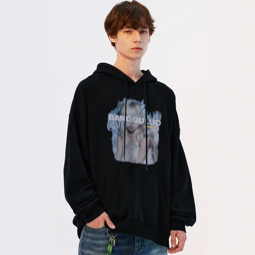 Angel Girl Print Hoodie