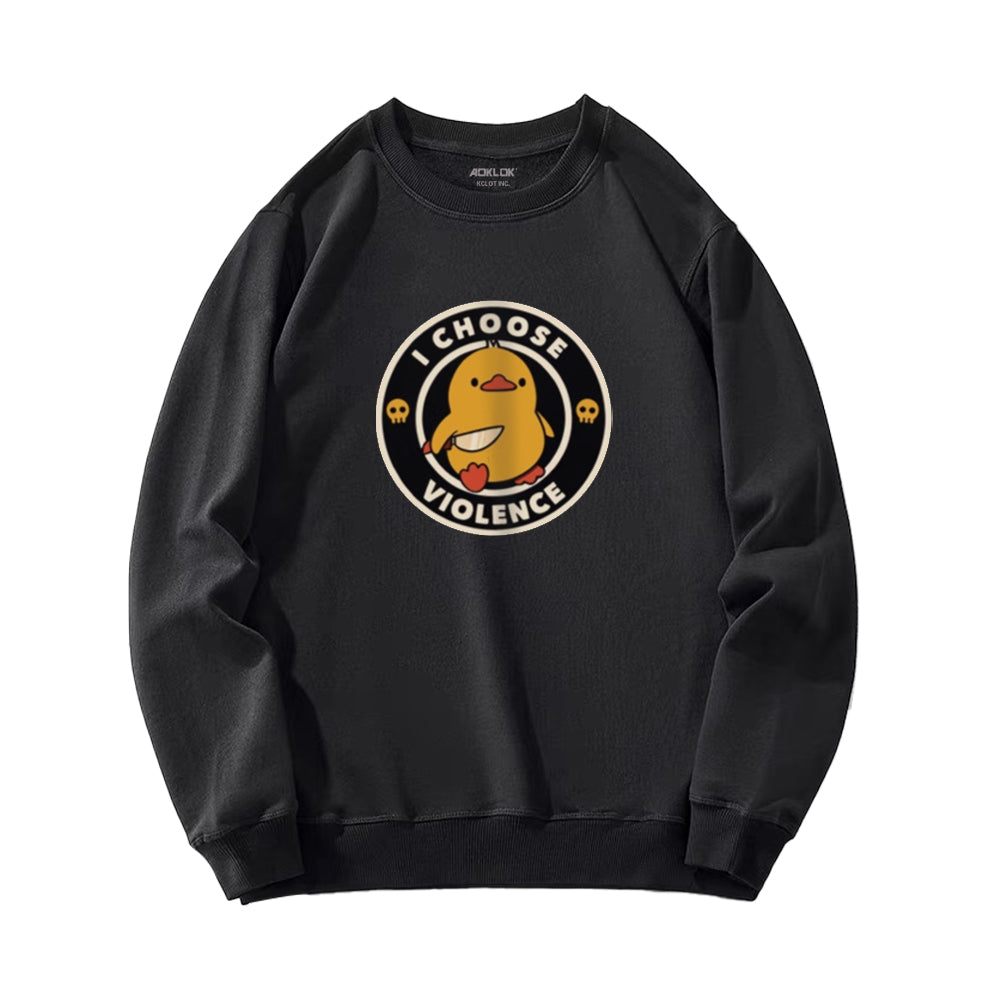 Duck With Knife  Sweatshirt