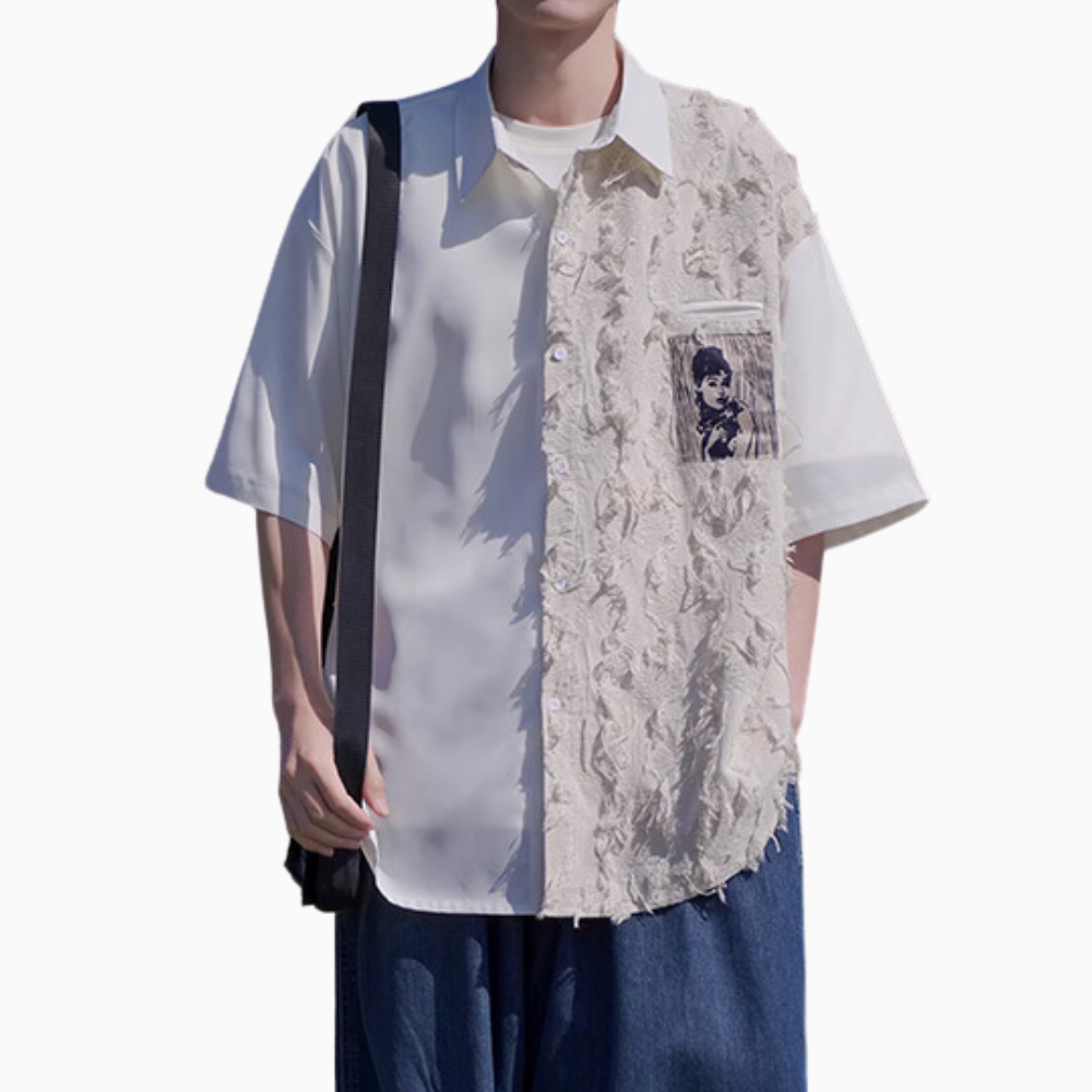American Beard Silk Patchwork Shirt