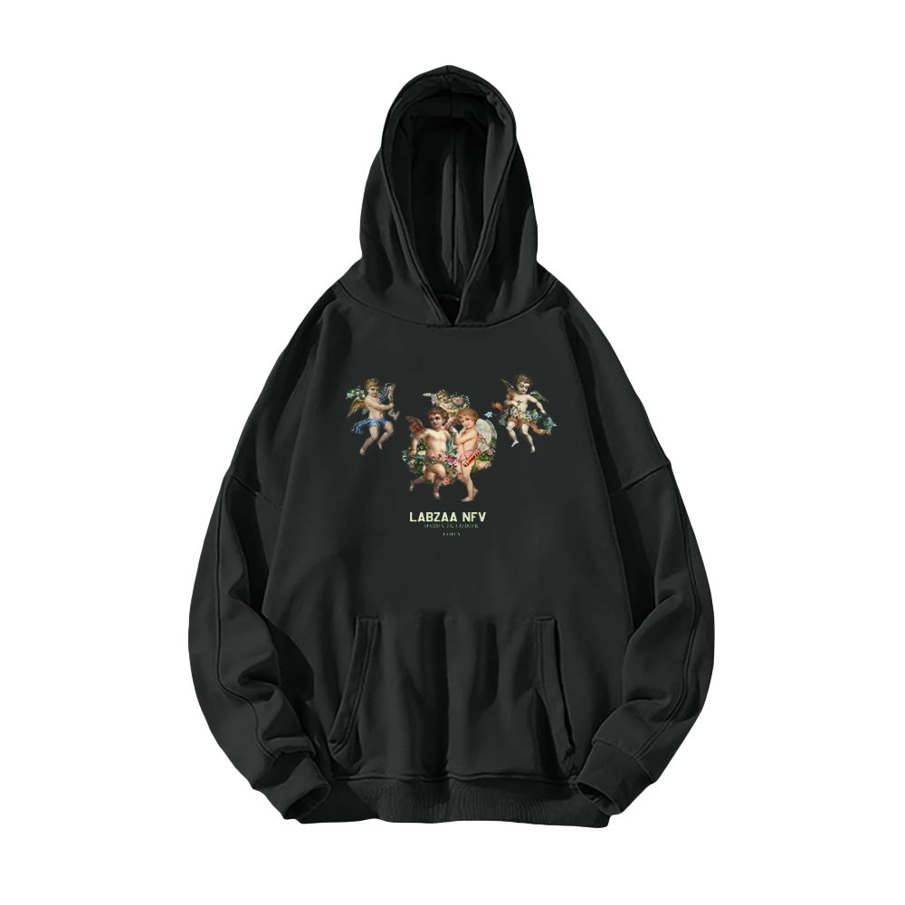 Solid Color Little Angel Hoodie