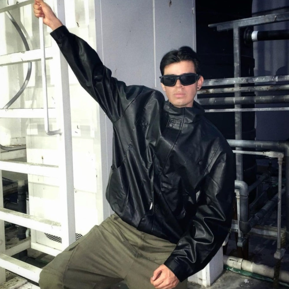 CE | Street Black Lapel Biker Jacket