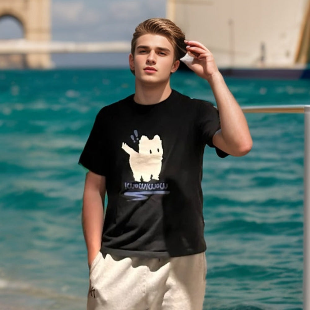 Scared Shadow Cat T-shirt