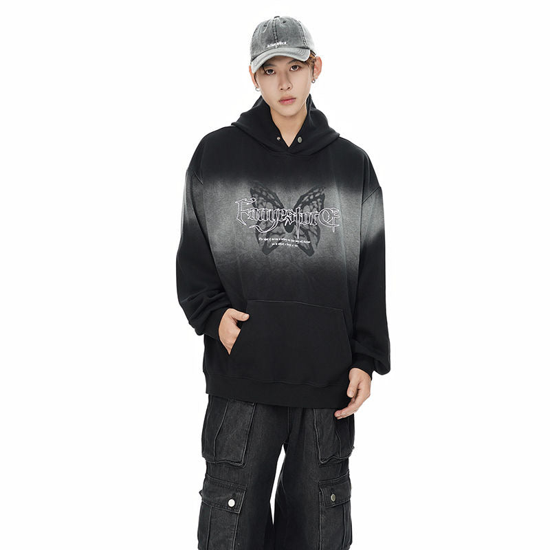 American Retro Gradient Butterfly Hoodie