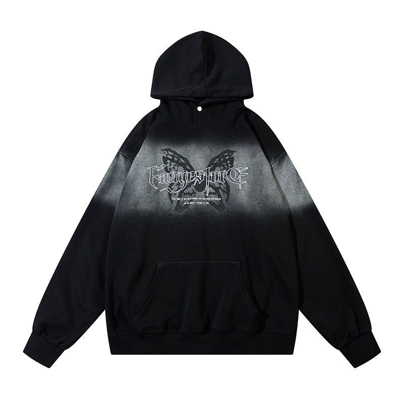 American Retro Gradient Butterfly Hoodie