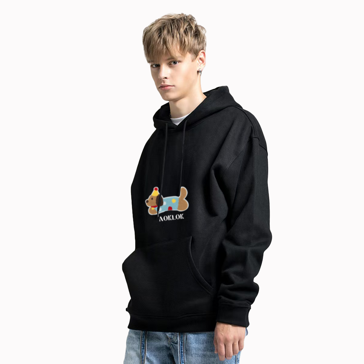 AG Embroidery Dachshund Dog In Birthday Hat Hoodie