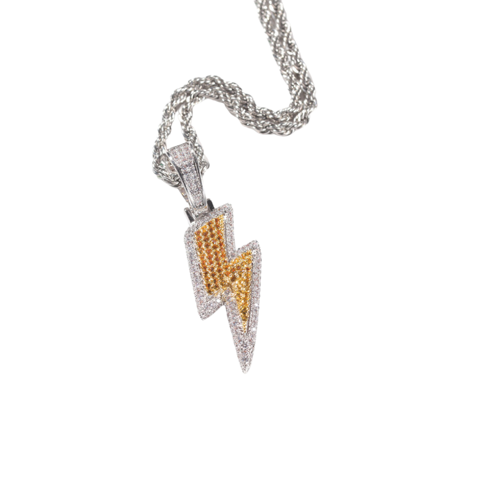 Hip Hop Diamond Lightning Necklace