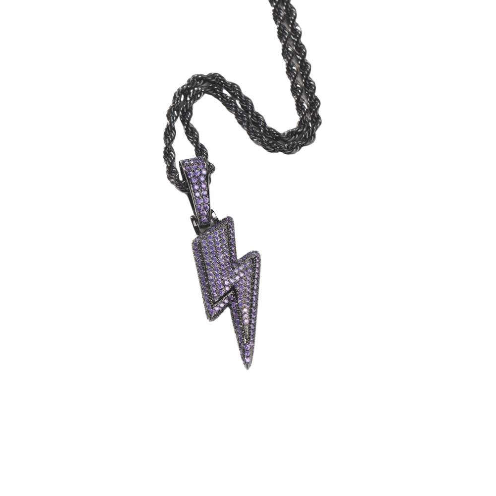 Hip Hop Diamond Lightning Necklace