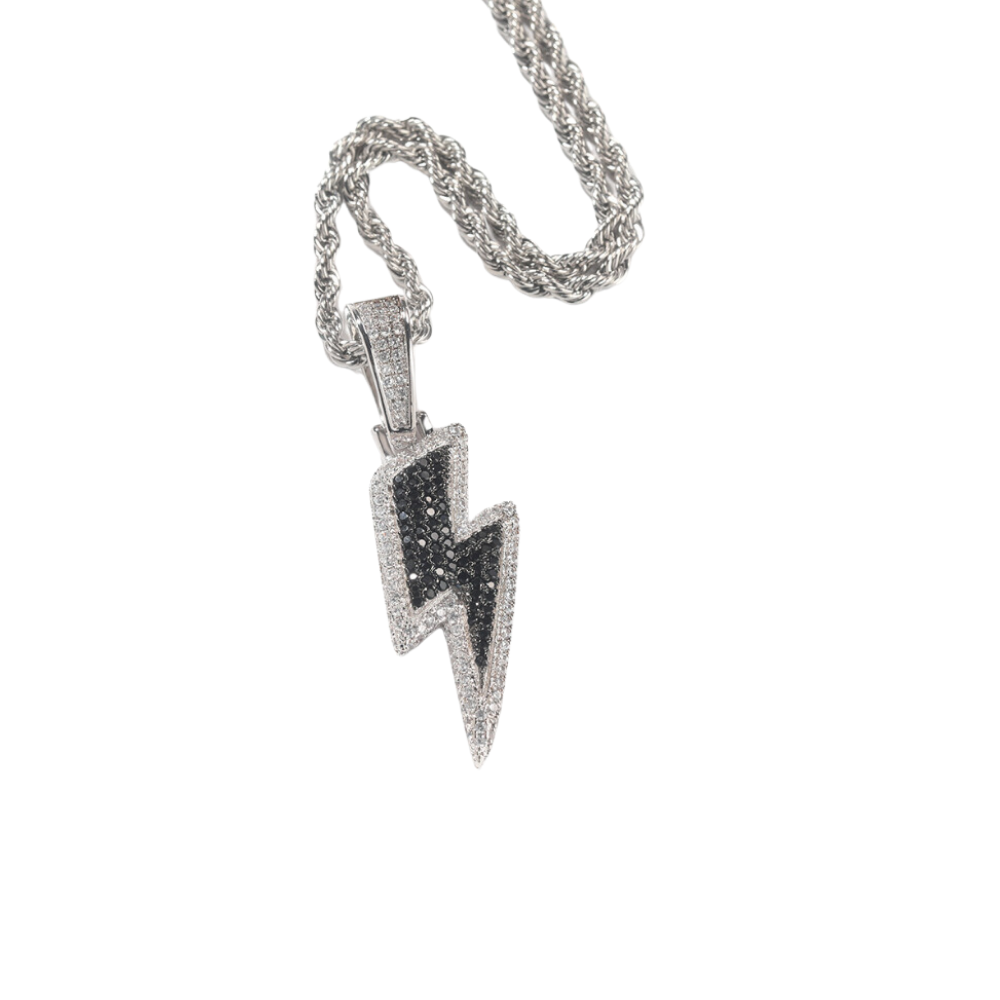 Hip Hop Diamond Lightning Necklace