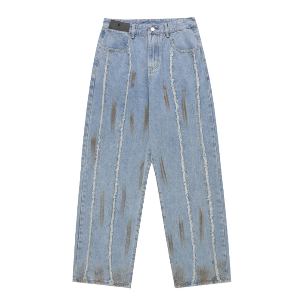 Punk Raw Edge Distressed Jeans