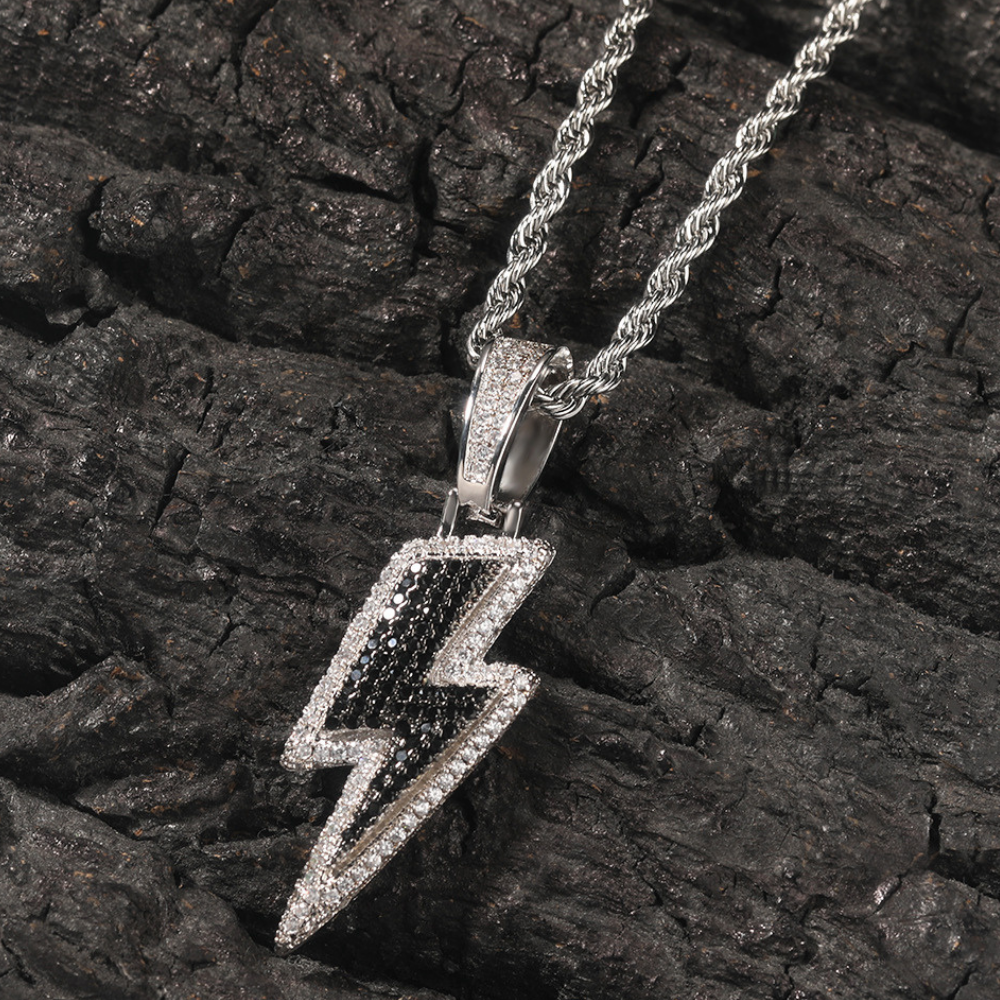 Hip Hop Diamond Lightning Necklace