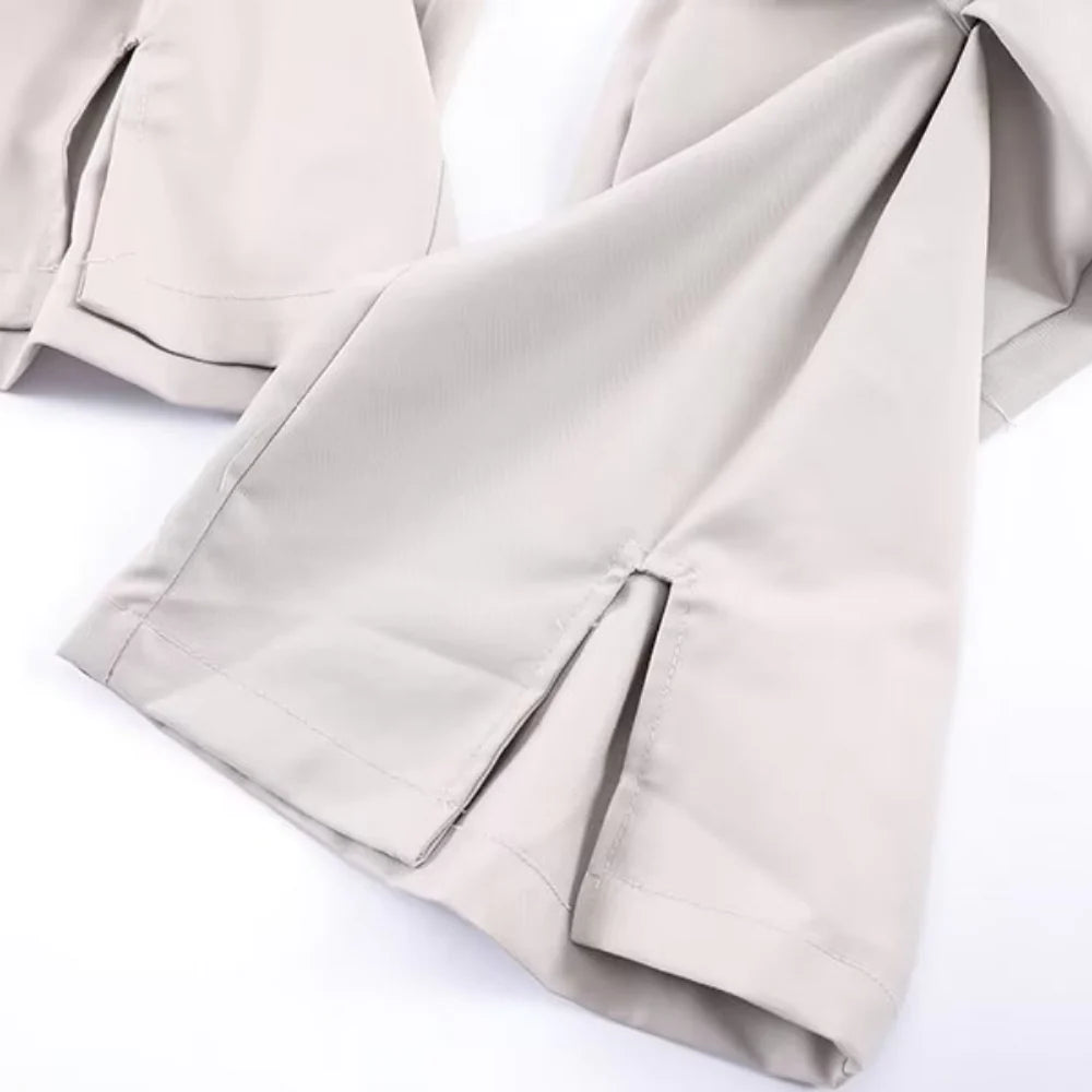American Slit Pleated Sweatpants