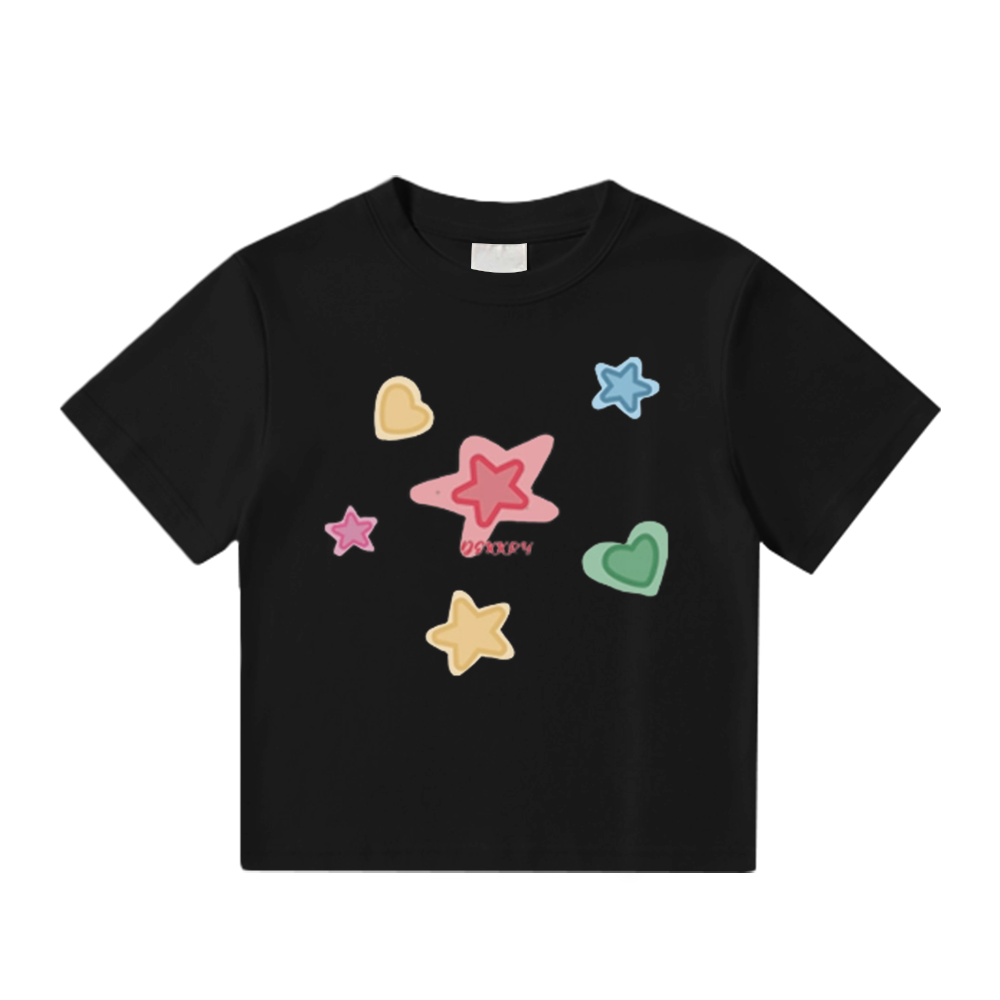 Women's Colorful Star Shorts T-Shirt