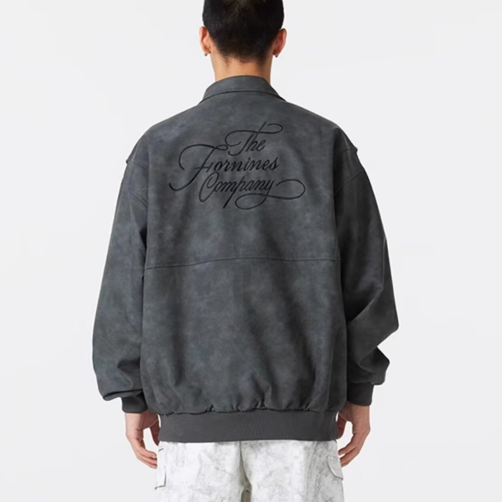 Design Patchwork Embroidered Suede Jacket