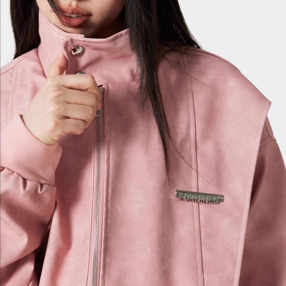 Design Patchwork Embroidered Suede Jacket