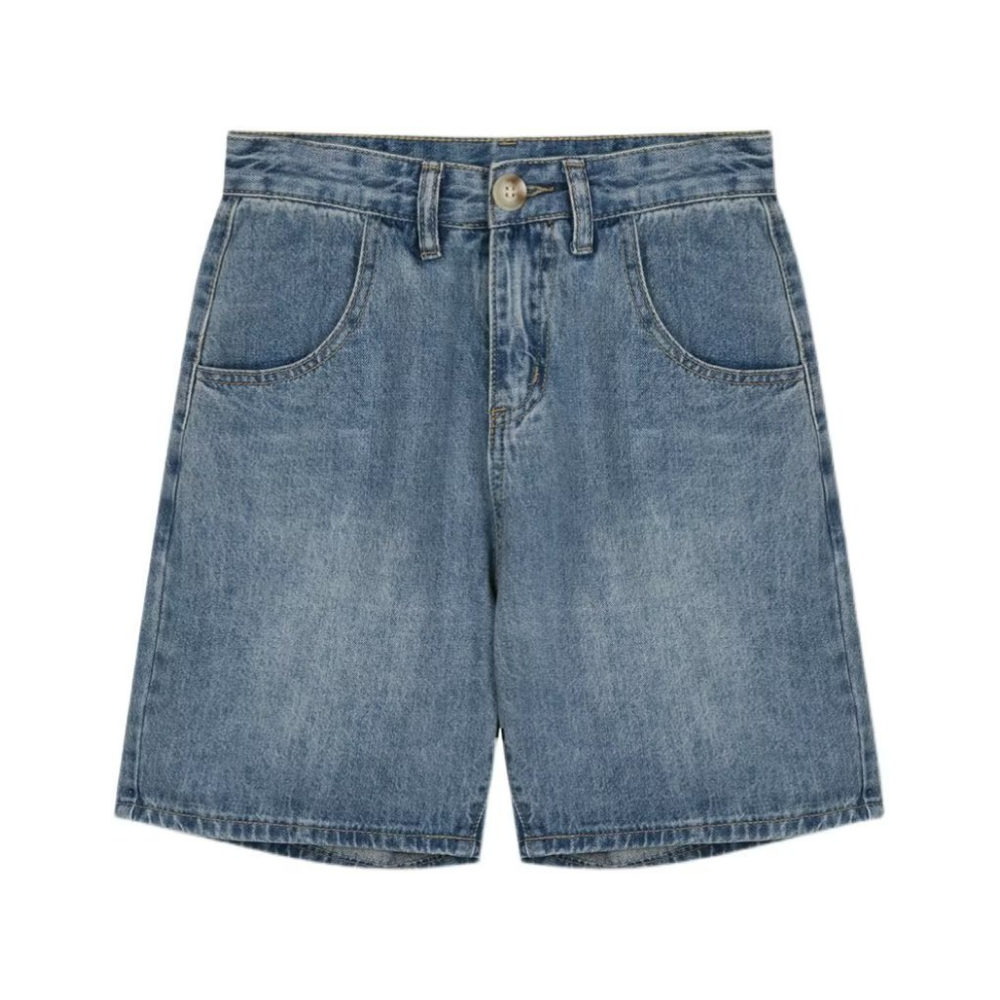 Women's Loose Solid Color High Waisted Jorts