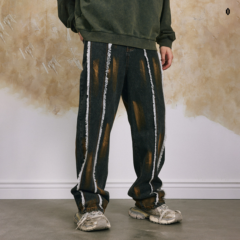 Punk Raw Edge Distressed Jeans