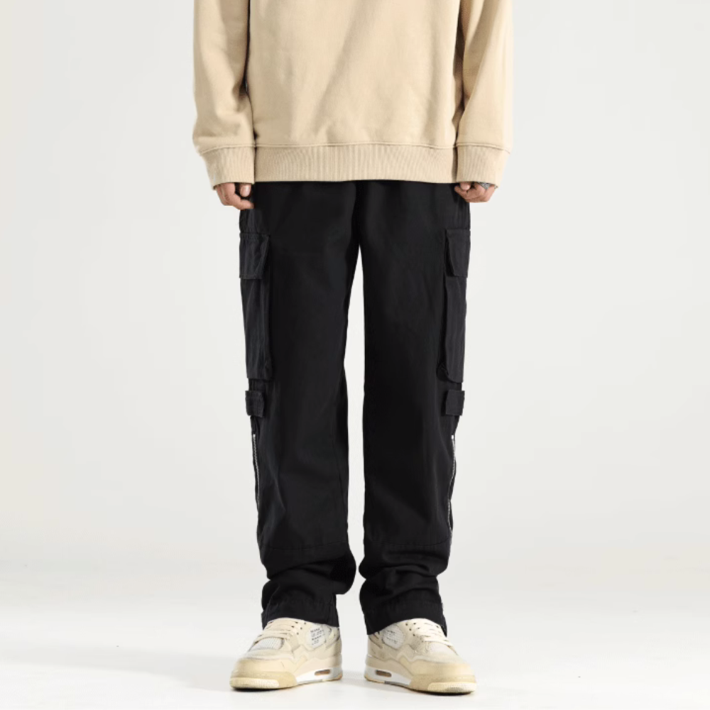 Casual Side Zip Cargo Pants