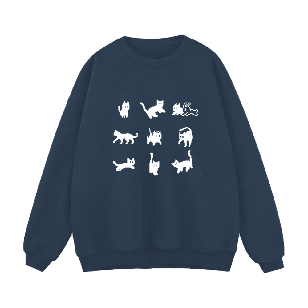 Black Cat Collection Print Sweatshirt