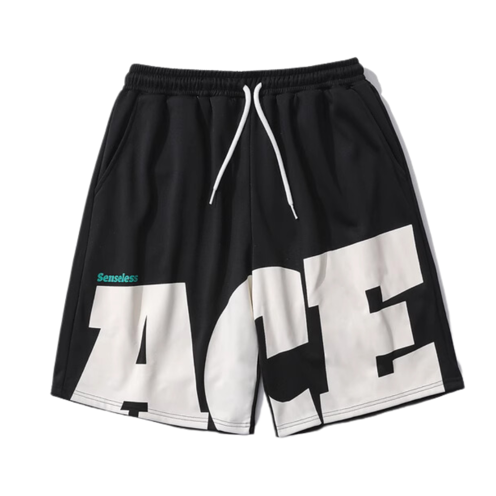 Hip Hop Letter Print Track Shorts