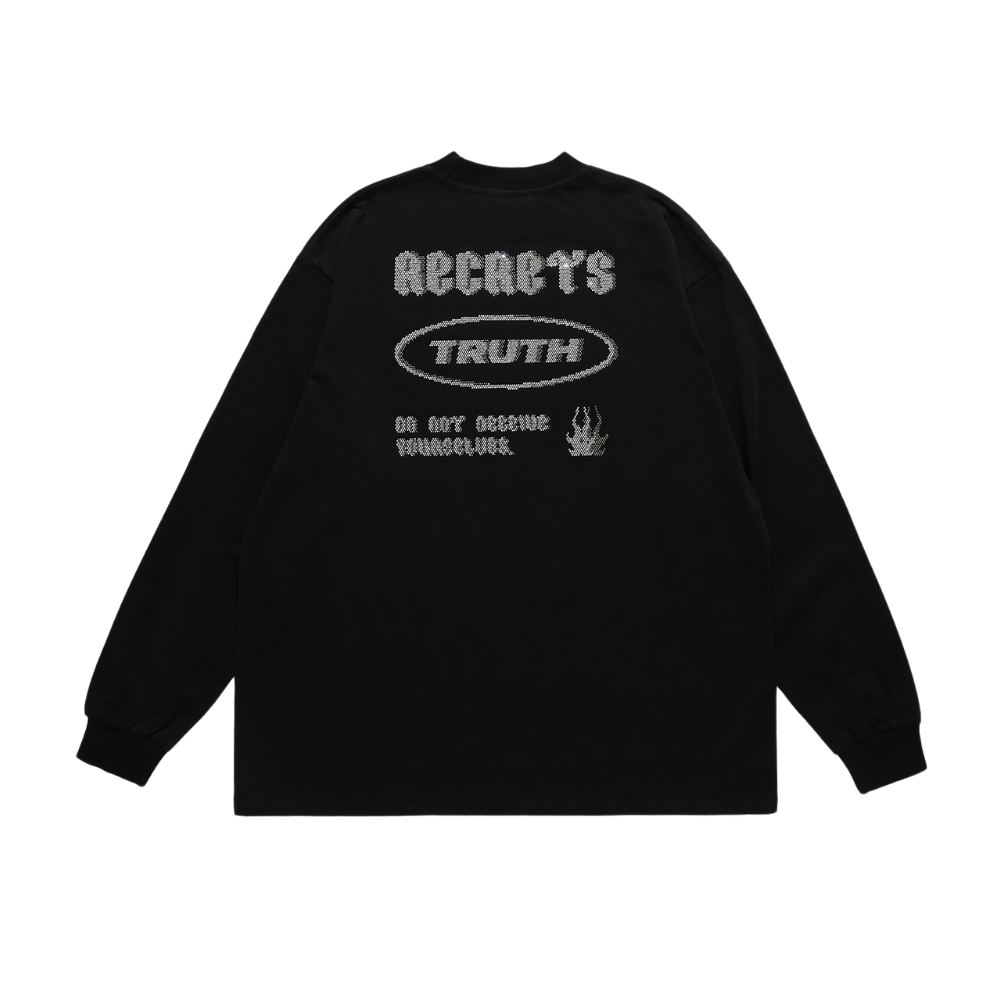 Half Turtleneck Rhinestone Sweatshirt